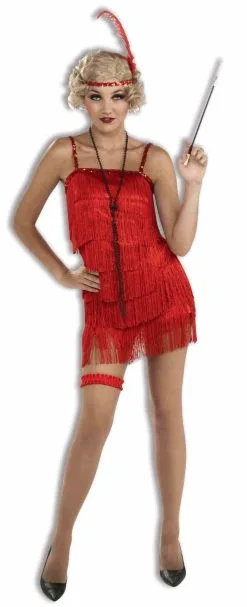 Forum Novelties 1920s Red Dazzle Flapper Costume For Adults