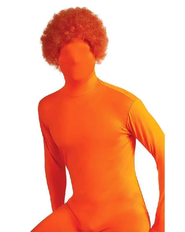 2nd Skin Orange Wig For Adults - Image 2
