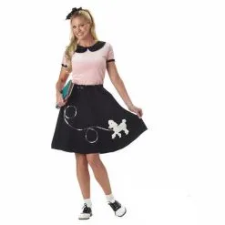 50s Hop With Poodle Skirt Costume For Adults
