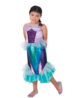 Ariel Live Action Deluxe Costume For Kids - Disney The Little Mermaid