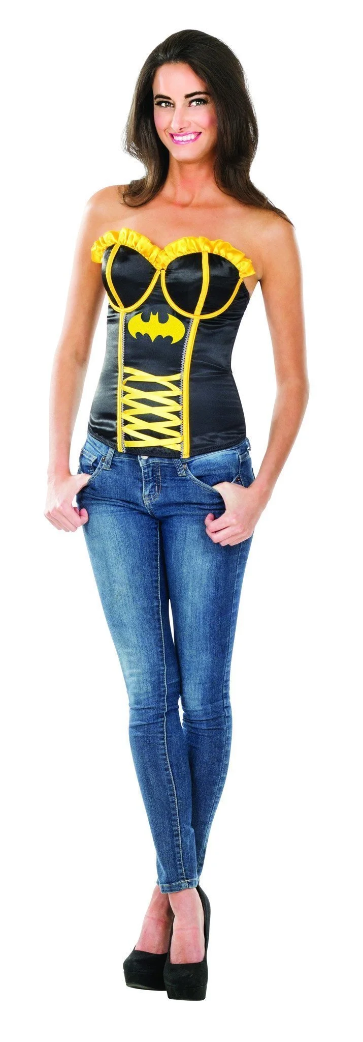 Batgirl Ribbon Detail Corset For Adults - Warner Bros DC Comics
