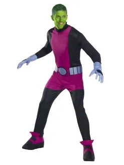 Beast Boy Costume For Adults - Warner Bros Teen Titans