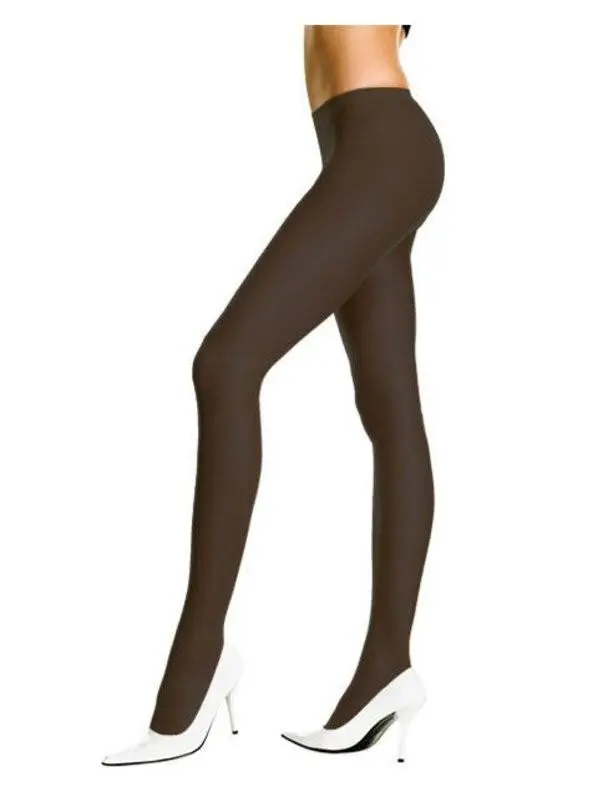 Black Lycra Control Top Pantyhose For Adults