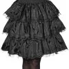 Black Ruffle Adult Skirt