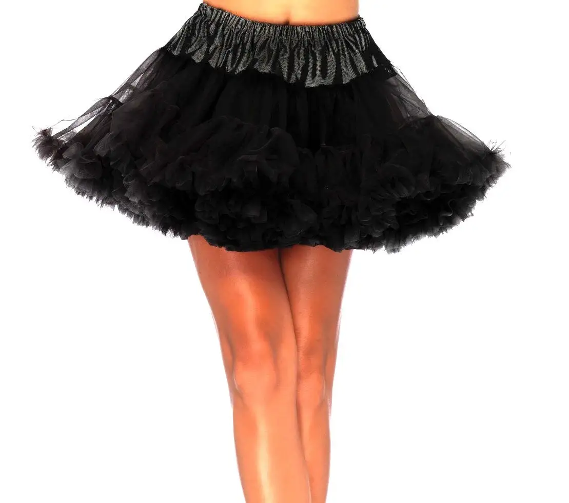 LEG AVENUE Black Tulle Petticoat For Adults - Image 2