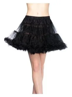 LEG AVENUE Black Tulle Petticoat For Adults