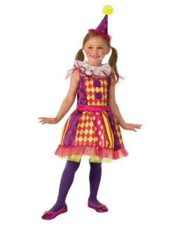 FUNNY FASHION Bright Clown Costume For Kids