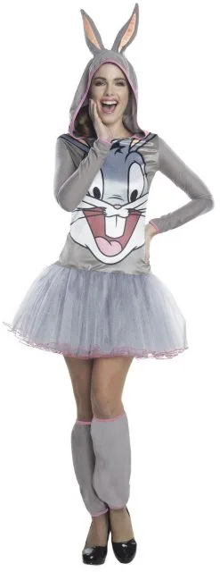 Bugs Bunny Hooded Tutu Costume For Adults - Warner Bros Looney Tunes