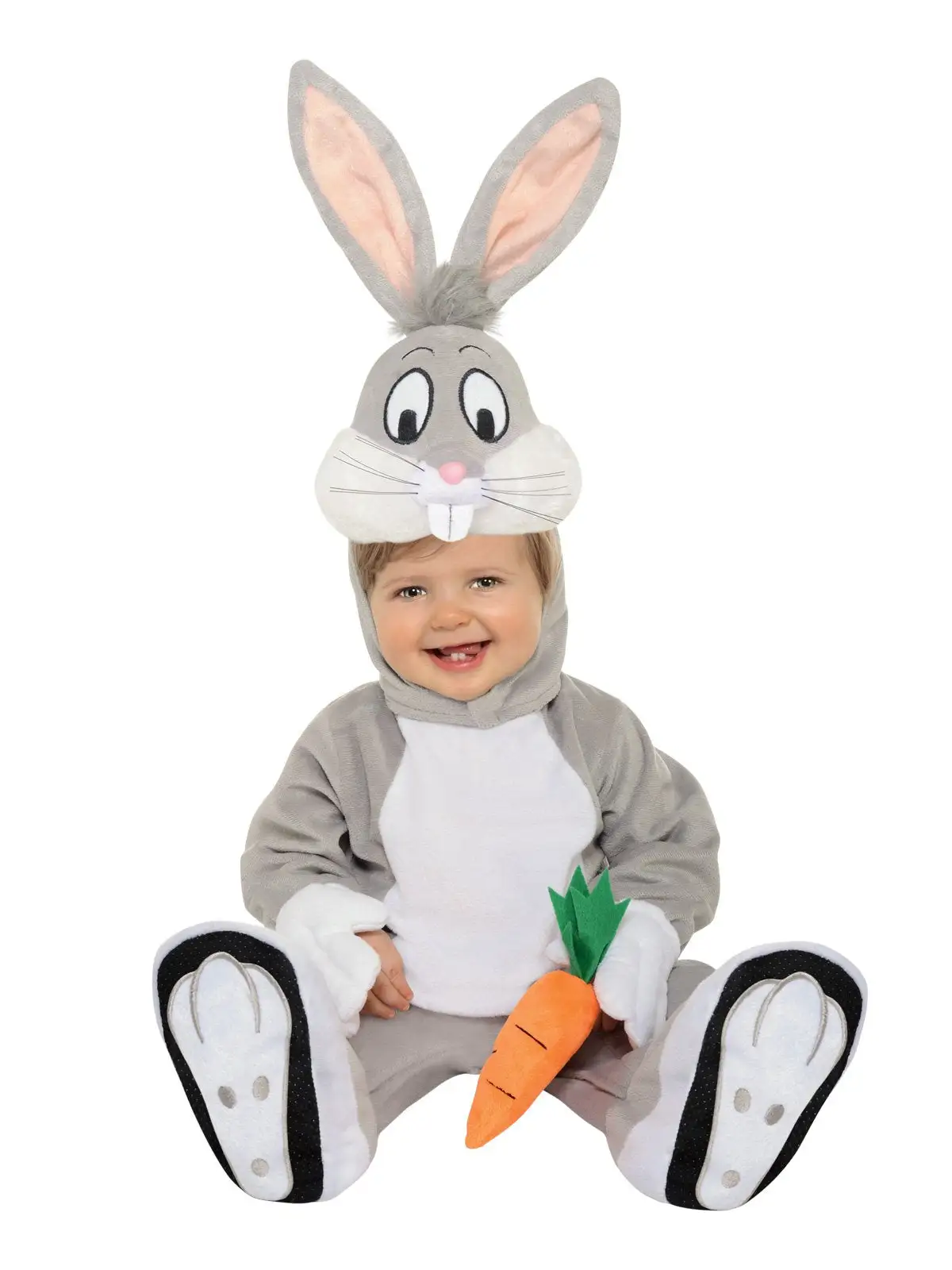 Bugs Bunny Onesie Costume For Toddlers - Warner Bros Looney Tunes