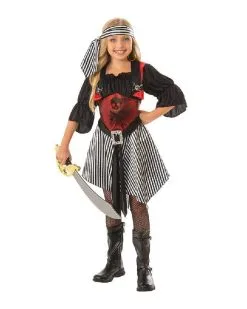 Crimson Pirate Costume For Kids & Tweens