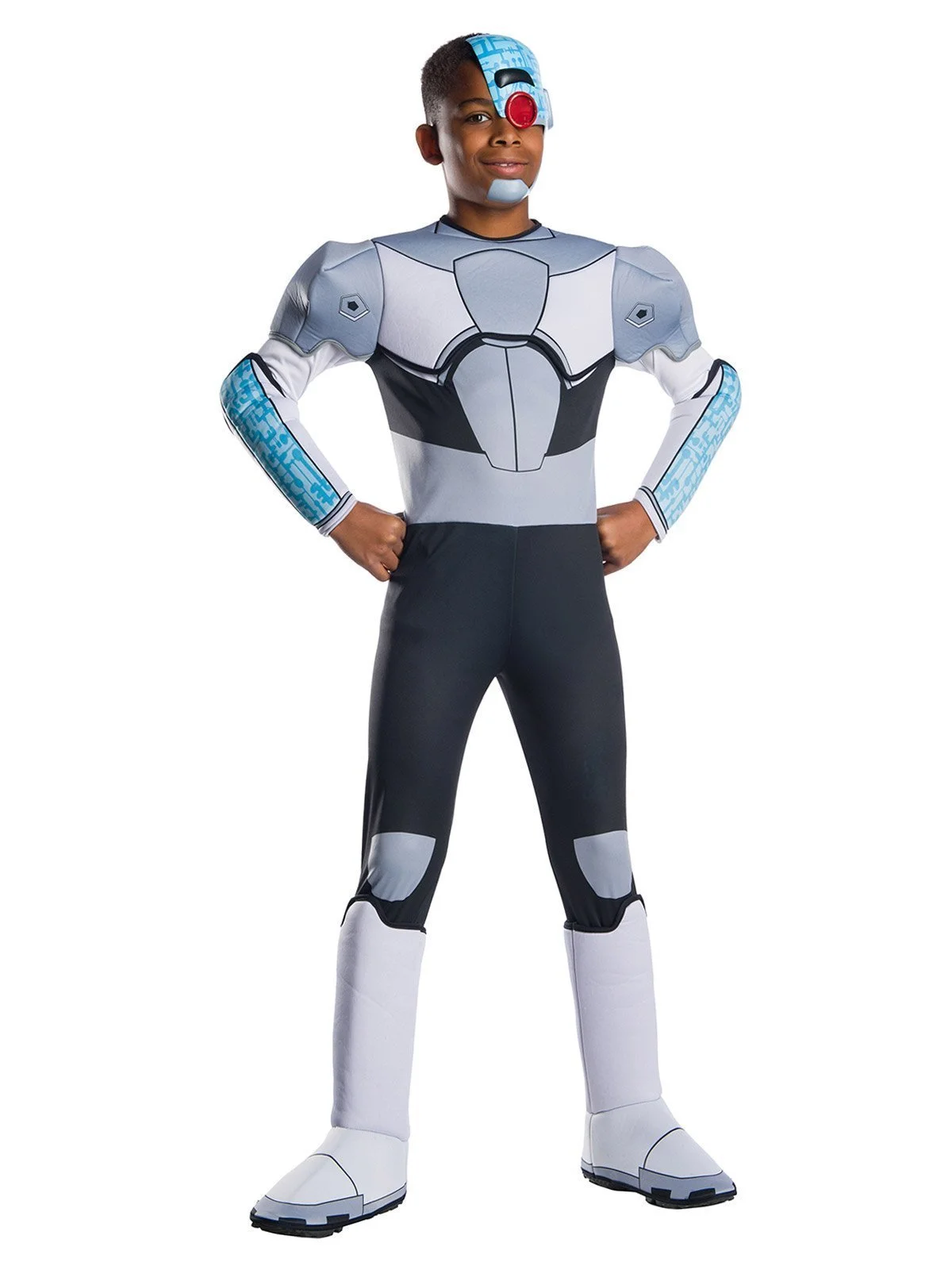 Cyborg Deluxe Costume For Kids - Warner Bros Teen Titans