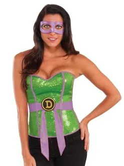 Donatello Sequin Corset For Adults - Nickelodeon Teenage Mutant Ninja Turtles