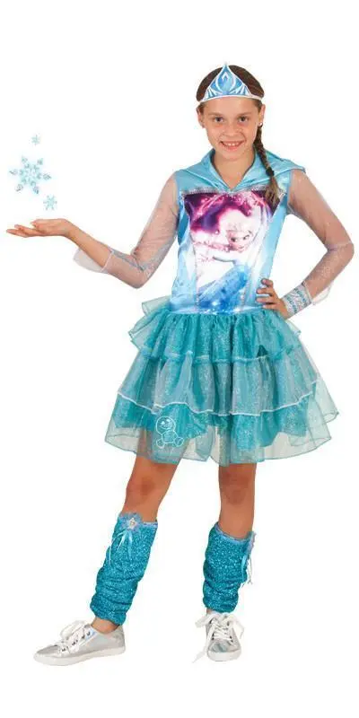 Elsa Hooded Tutu Costume For Kids - Disney Frozen
