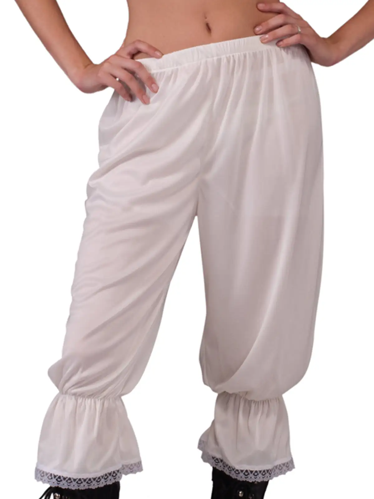 Steampunk White Pantaloons For Adults - Image 2