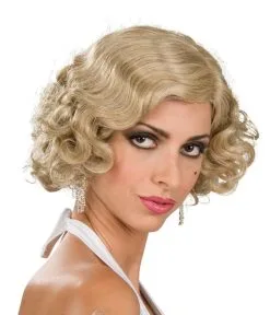 Flapper Blonde Wig For Adults