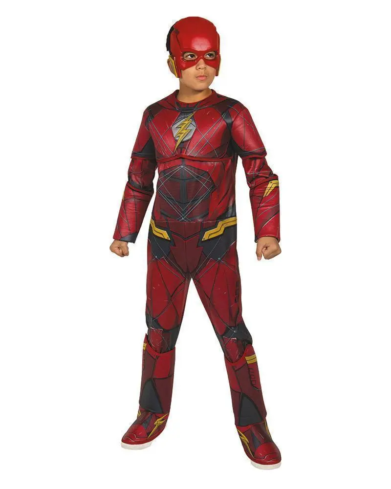 Flash Deluxe Costume For Kids - Warner Bros Justice League