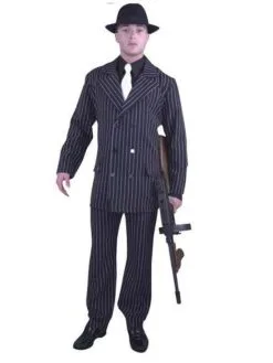 Gangster Double Breasted Suit Costume For Adults