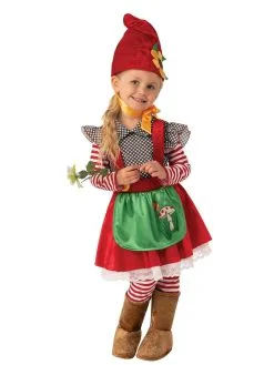 Garden Gnome Girl Costume For Toddlers & Kids