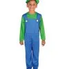 Green Plumber Costume For Kids