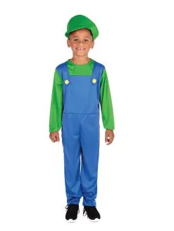 Green Plumber Costume For Kids