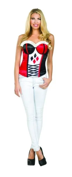 Harley Quinn Corset For Adults - Warner Bros DC Comics