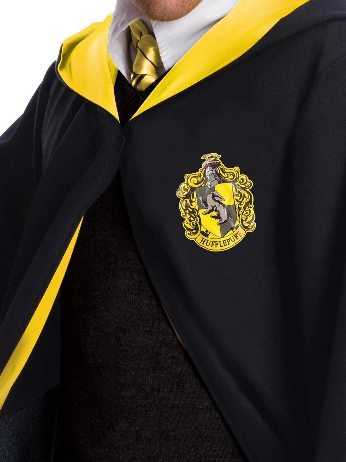 Hufflepuff Deluxe Robe For Adults - Warner Bros Harry Potter - Image 2