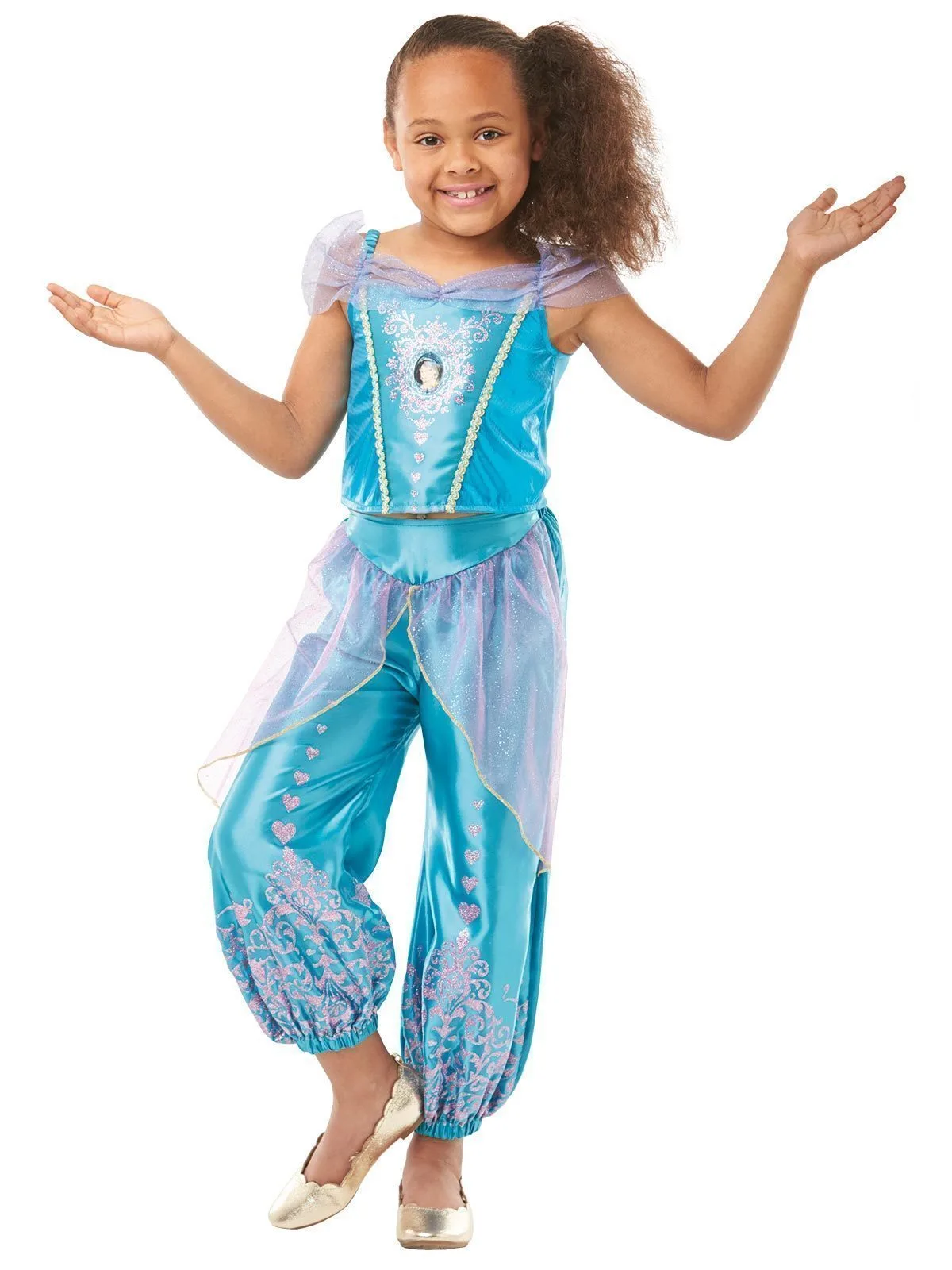 Jasmine Gem Princess Costume For Kids - Disney Aladdin - Image 3