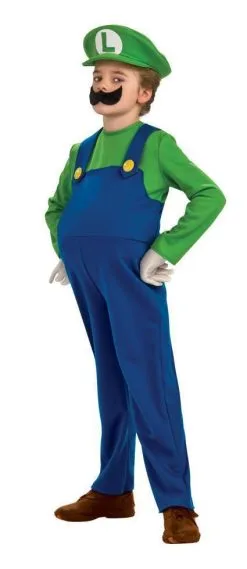 Luigi Deluxe Costume For Kids - Super Mario Bros