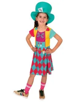 Mad Hatter Dress Costume For Kids - Disney Alice In Wonderland