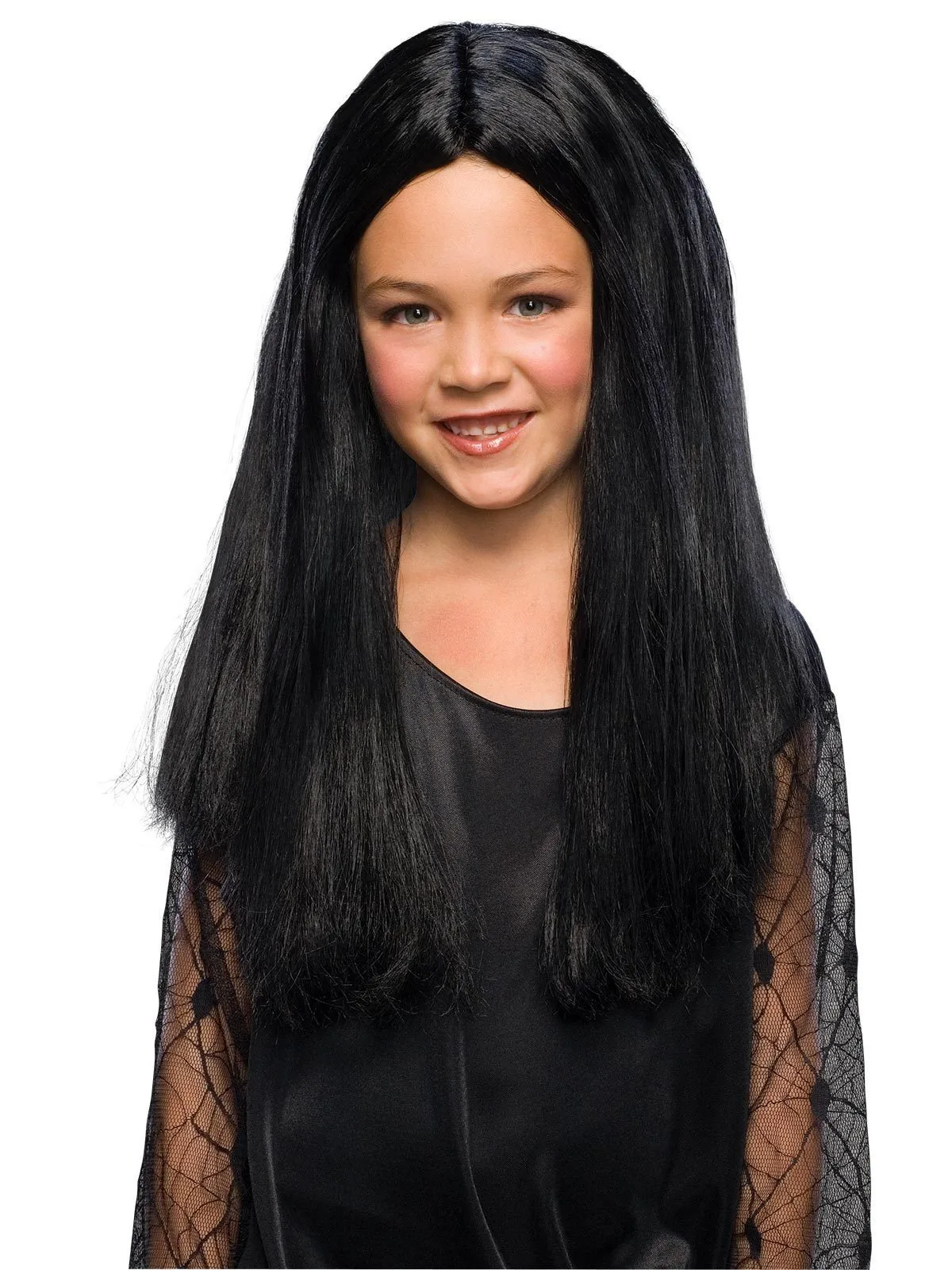 Morticia Addams Wig For Kids - Warner Bros The Addams Family