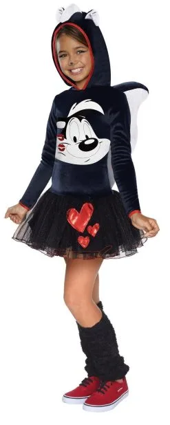 Pepe Le Pew Hooded Tutu Costume For Kids - Warner Bros Looney Tunes