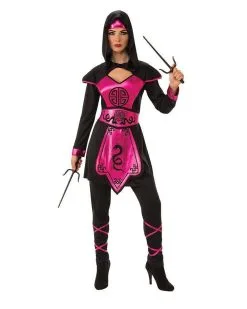 Pink Ninja Warrior Costume For Adults