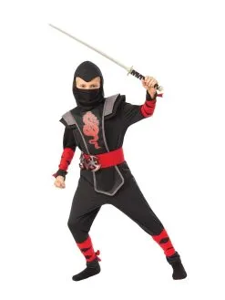 Red Ninja Costume For Kids