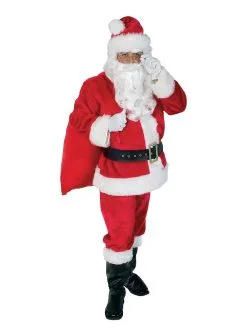 Santa Suit 12 Piece Costume Set For Adults
