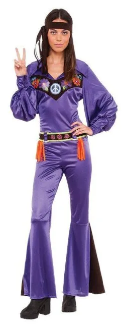 Seventies Babe Hippie Costume For Adults