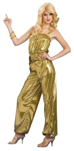 Solid Gold Disco Diva Costume For Adults