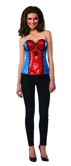 Spider-Girl Sequined Corset For Adults - Marvel Spider-Girl