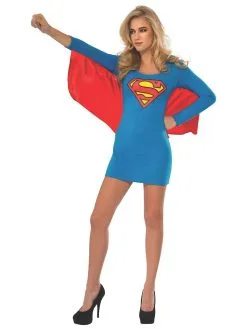 Supergirl Dress With Wings Costume For Adults - Warner Bros DC Comics