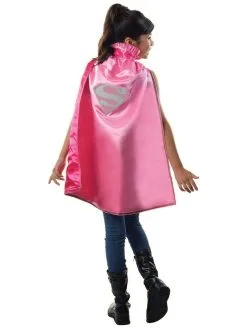 Supergirl Pink Cape For Kids - Warner Bros DC Comics