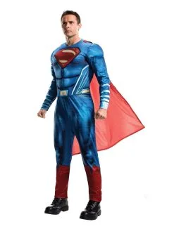 Superman Deluxe Costume For Adults - Warner Bros Justice League