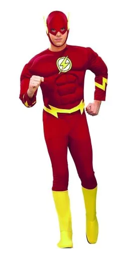 The Flash Deluxe Muscle Chest Costume For Adults - Warner Bros DC Comics