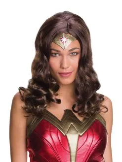 Wonder Woman Wig For Adults - Warner Bros Justice League