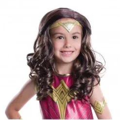 Wonder Woman Wig For Kids - Warner Bros Justice League