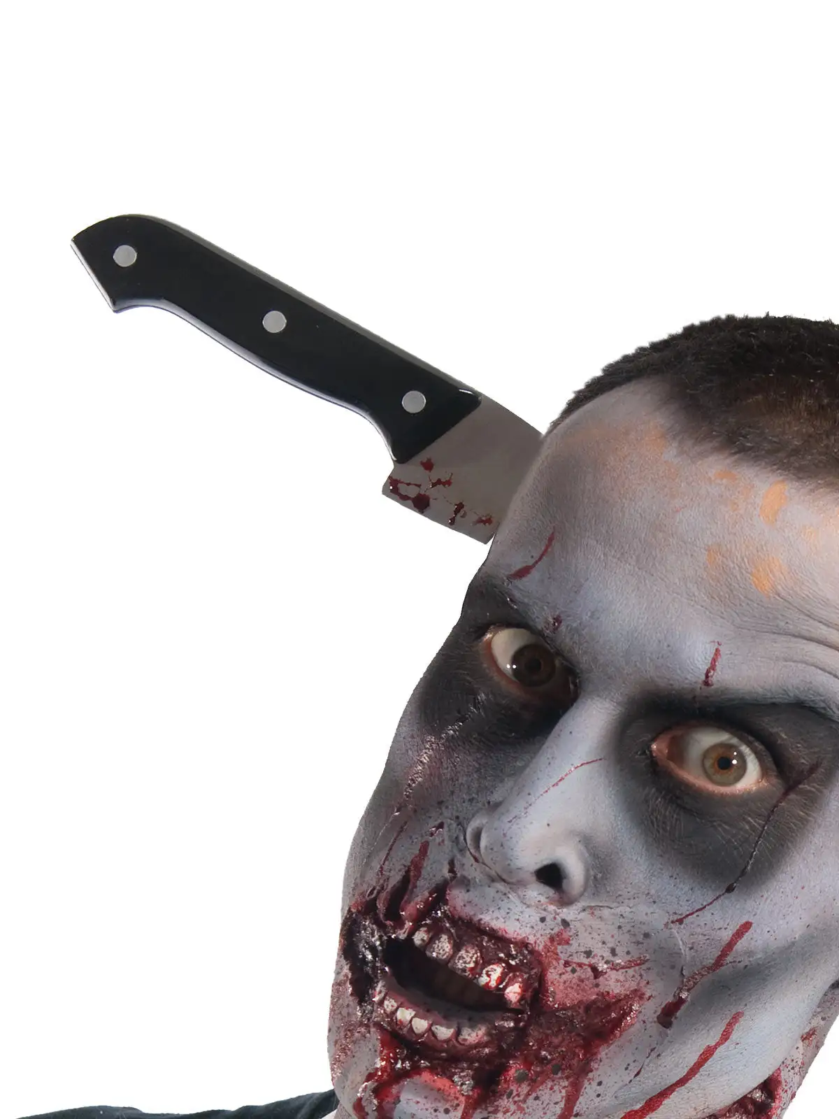 Zombie Kitchen Knife Through Head Accessory - Image 3
